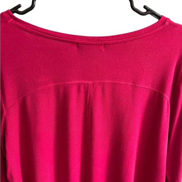 Prana Women's Long Sleeve Scoop Neck T-Shirt Athleisure Casual Stretch Pink M - Picture 5 of 9